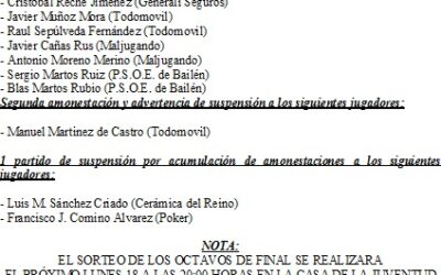 11º  Jornada de Liga Local de Fútbol 7