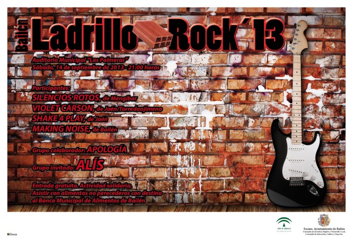 ESTE SÁBADO FESTIVAL “LADRILLO ROCK 2013” EN EL AUDITORIO MUNICIPAL “LAS PALMERAS”