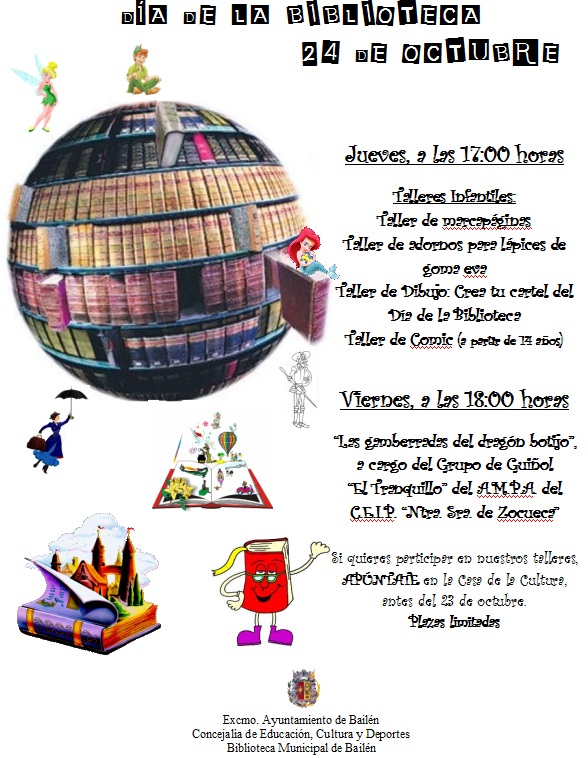 cartel día biblioteca 24 oct