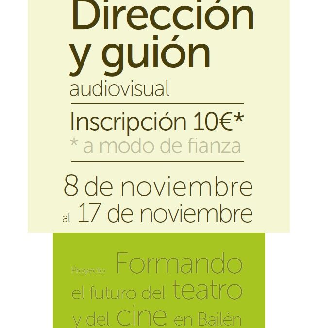 EL SEGUNDO DE LOS CURSOS DE ARTES ESCÉNICAS ESTÁ PREVISTO PARA ESTE FIN DE SEMANA