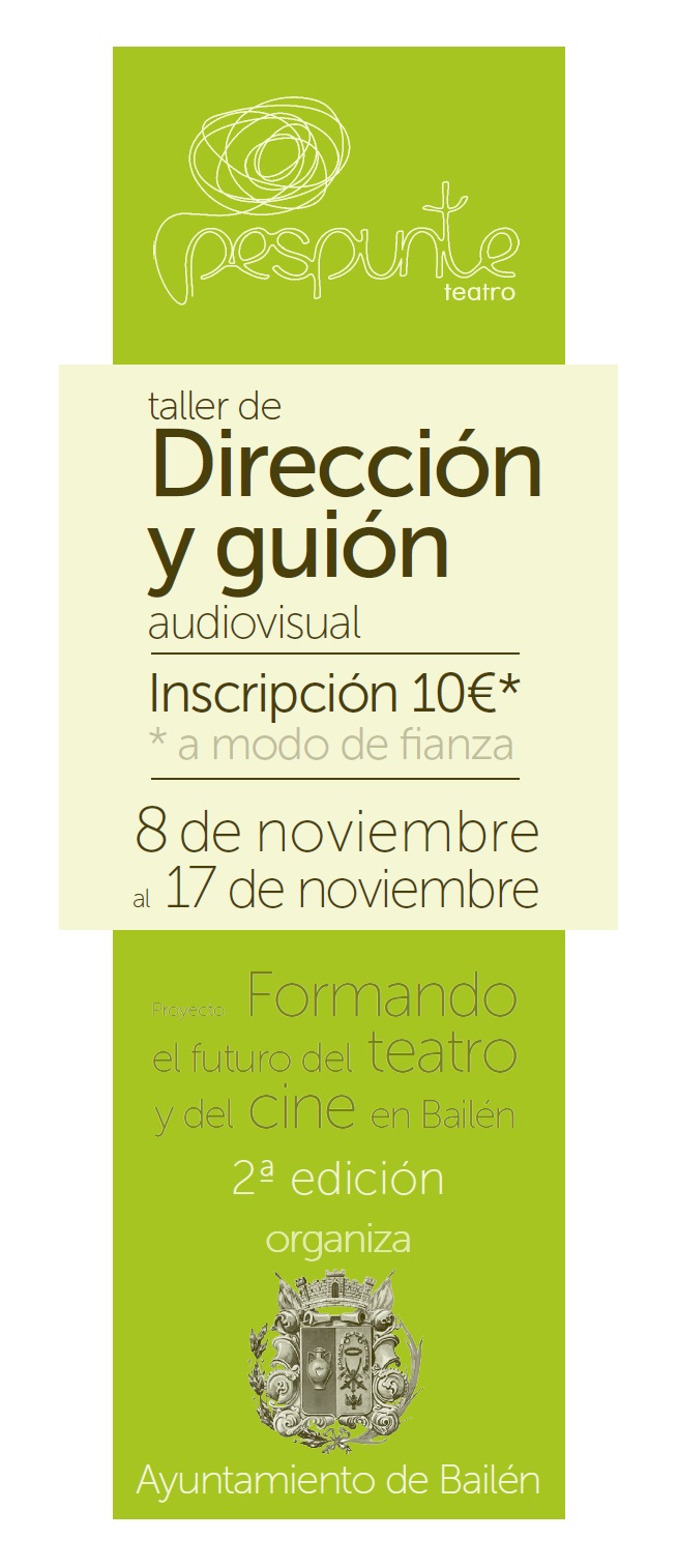 Cartel taller dirección y guión