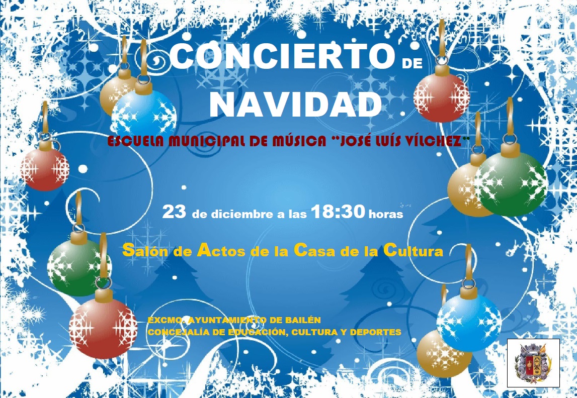 Cartel concierto Navidad escuela música