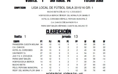 LIGA LOCAL DE FÚTBOL SALA JORNADA 12º