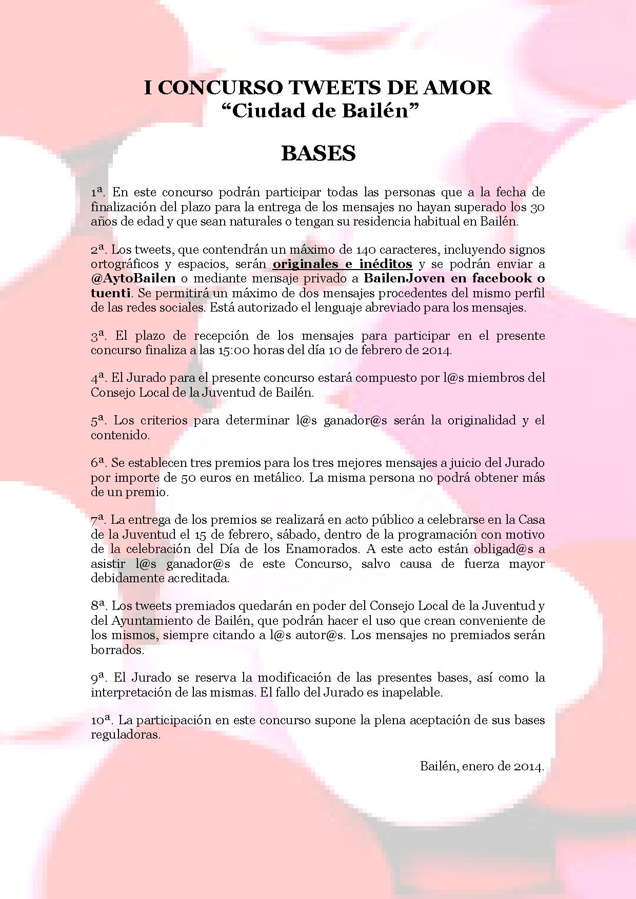 Bases concurso tweets de amor