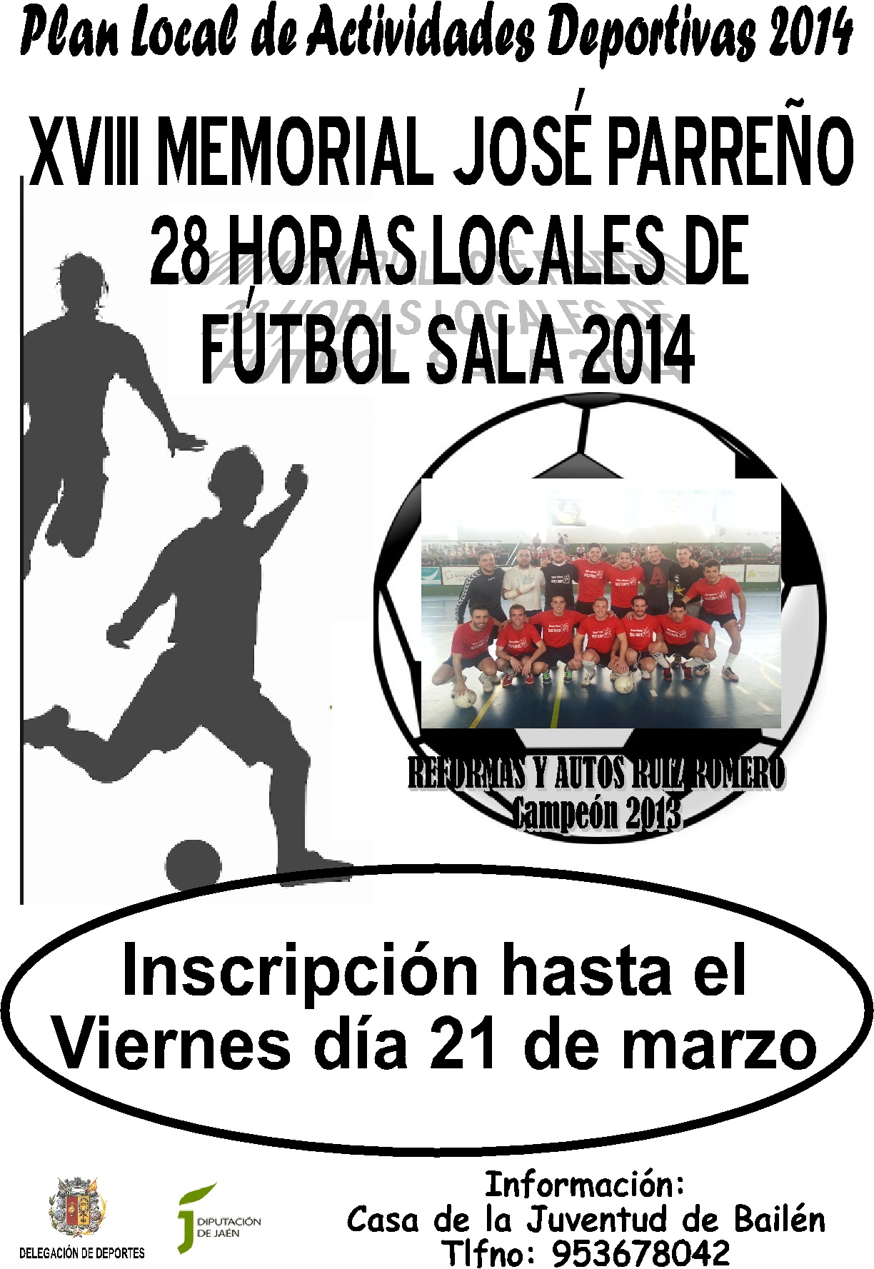 CARTEL 28 HORAS LOCALES DE FÚTBOL SALA 2014