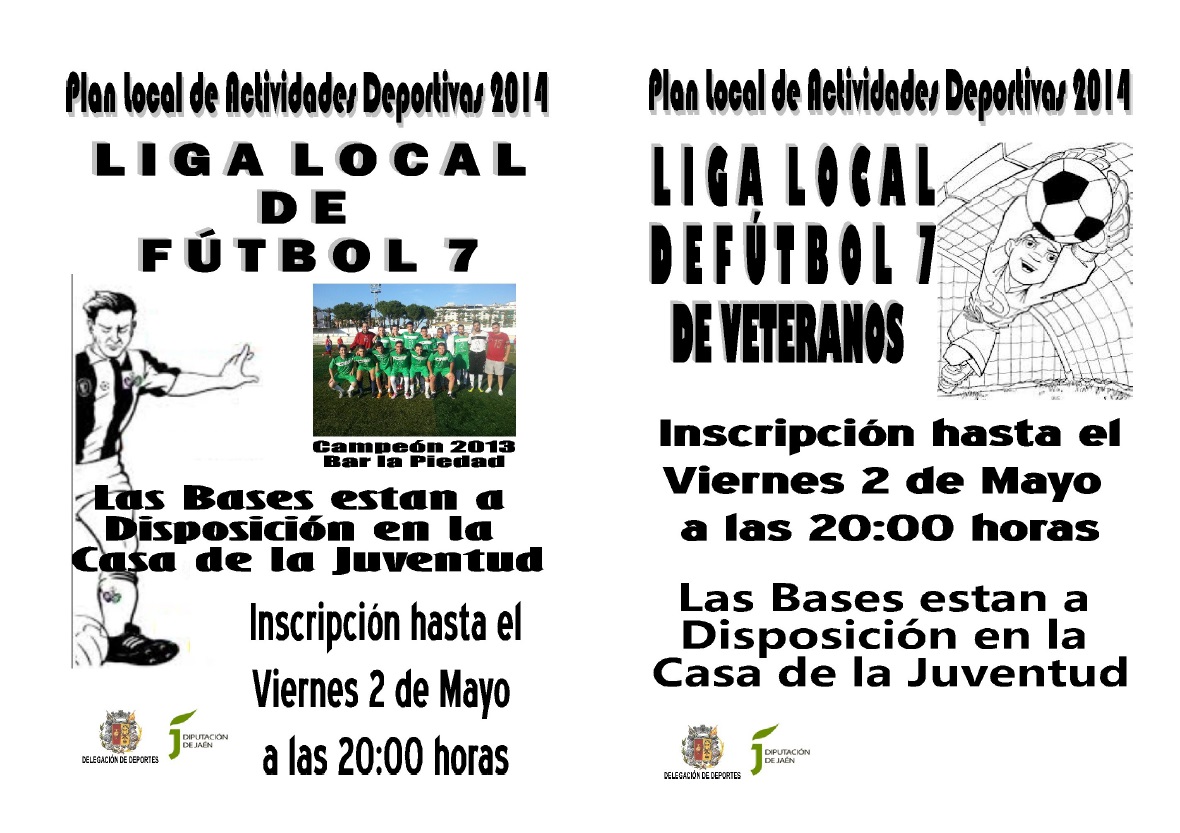 Cartel Liga local fútbol 7jpeg
