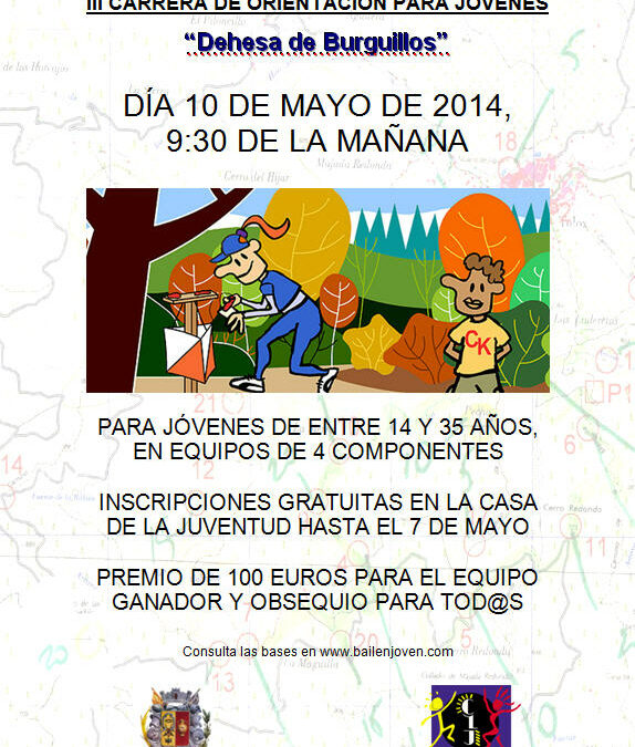 PARTICIPA EN LA III CARRERA DE ORIENTACIÓN  PARA JÓVENES “DEHESA DE BURGUILLOS”