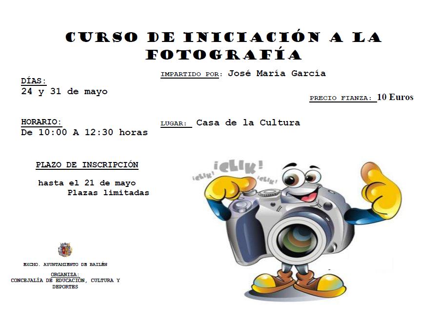 CONVOCADO UN SEGUNDO CURSO DE INICIACIÓN A LA FOTOGRAFÍA