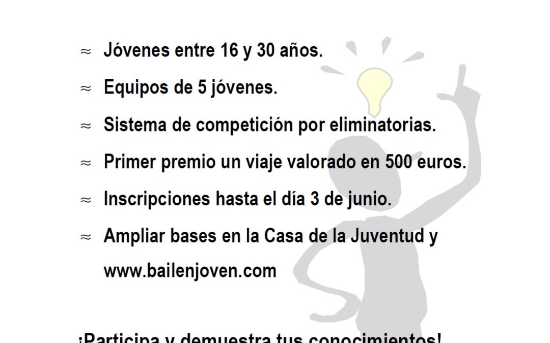 ABIERTO EL PLAZO DE INSCRIPCIÓN PARA EL CONCURSO CULTURAL PARA JÓVENES “¿TIENES CONOCIMIENTO?”