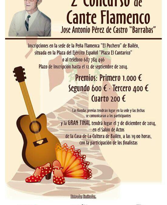II CONCURSO DE CANTE FLAMENCO EN BAILÉN