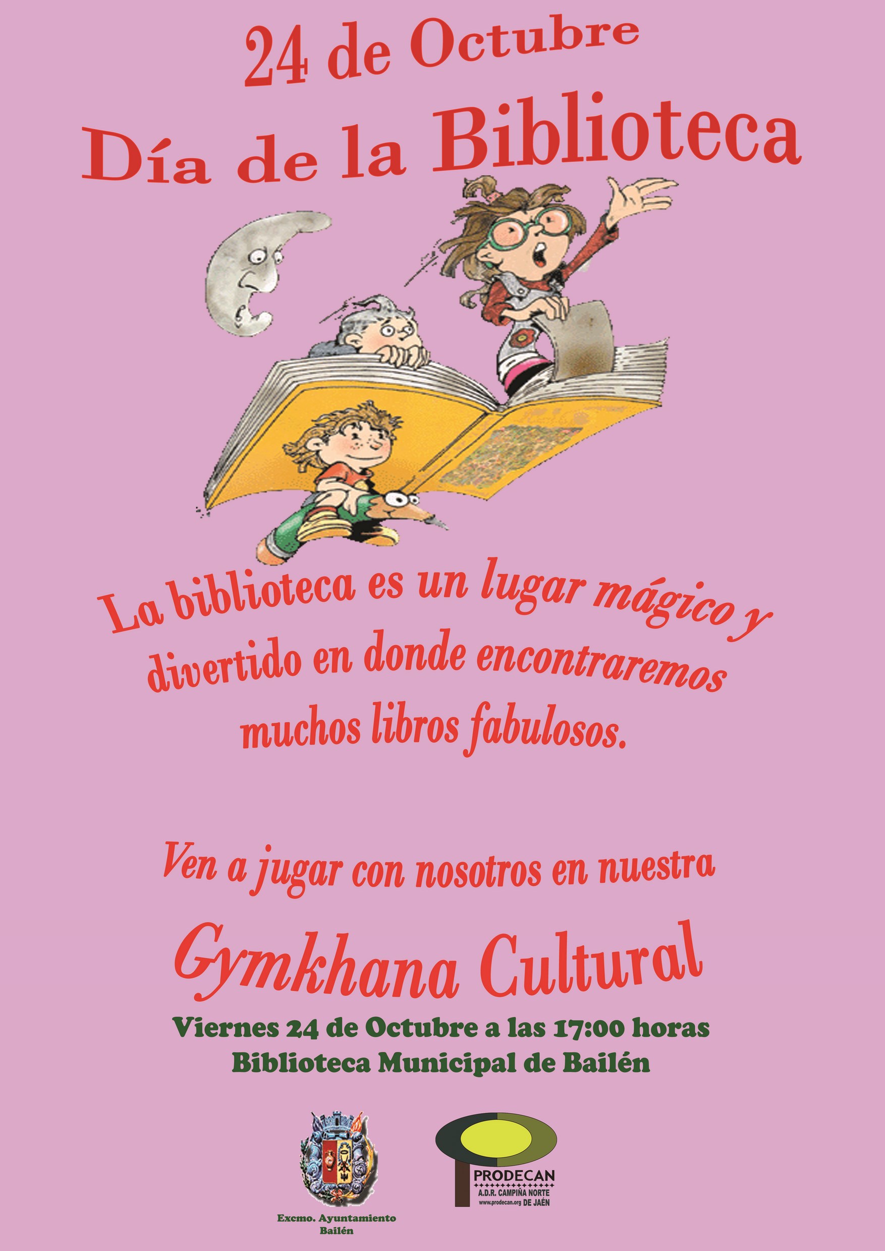 Cartel Gymkhana Cultural Día de la Biblioteca 50