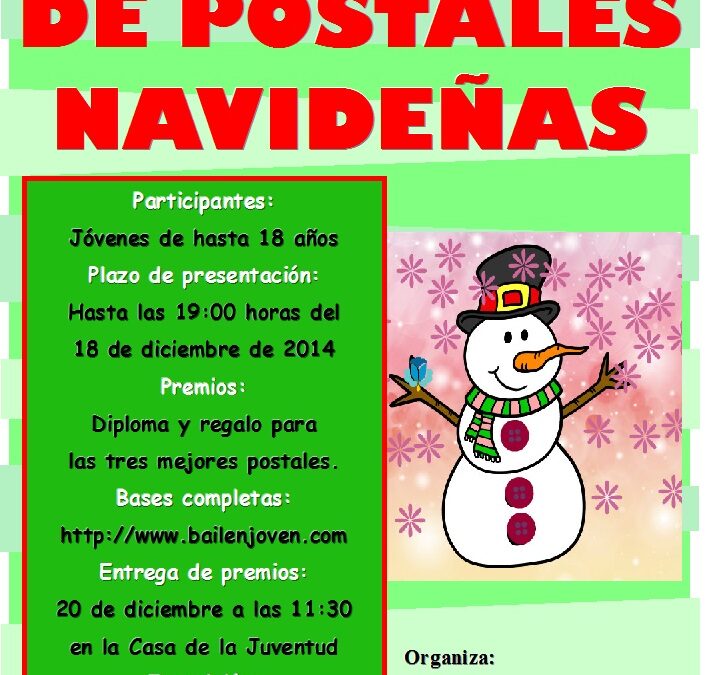 NACE EL PRIMER CONCURSO DE POSTALES NAVIDEÑAS DIRIGIDO A INCENTIVAR LA CREATIVIDAD ARTÍSTICA DE LOS JÓVENES BAILENENSES