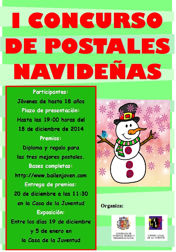 Cartel I Concurso de Postales Navideñas
