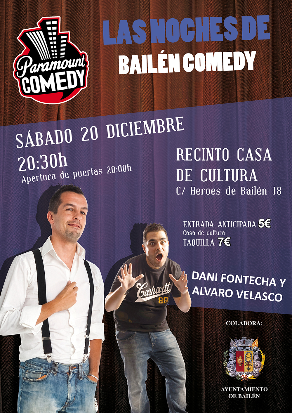 Cartel las noches de Bailén Comedia