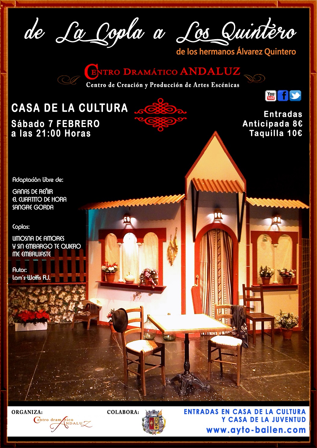 Cartel Comedia Musical Bailén del Centro Dramático Andaluz reducido