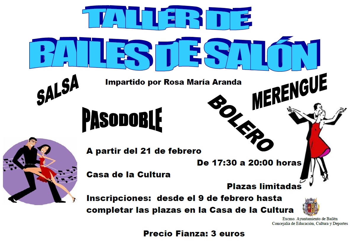 Cartel Taller de Bailes de Salón jpeg