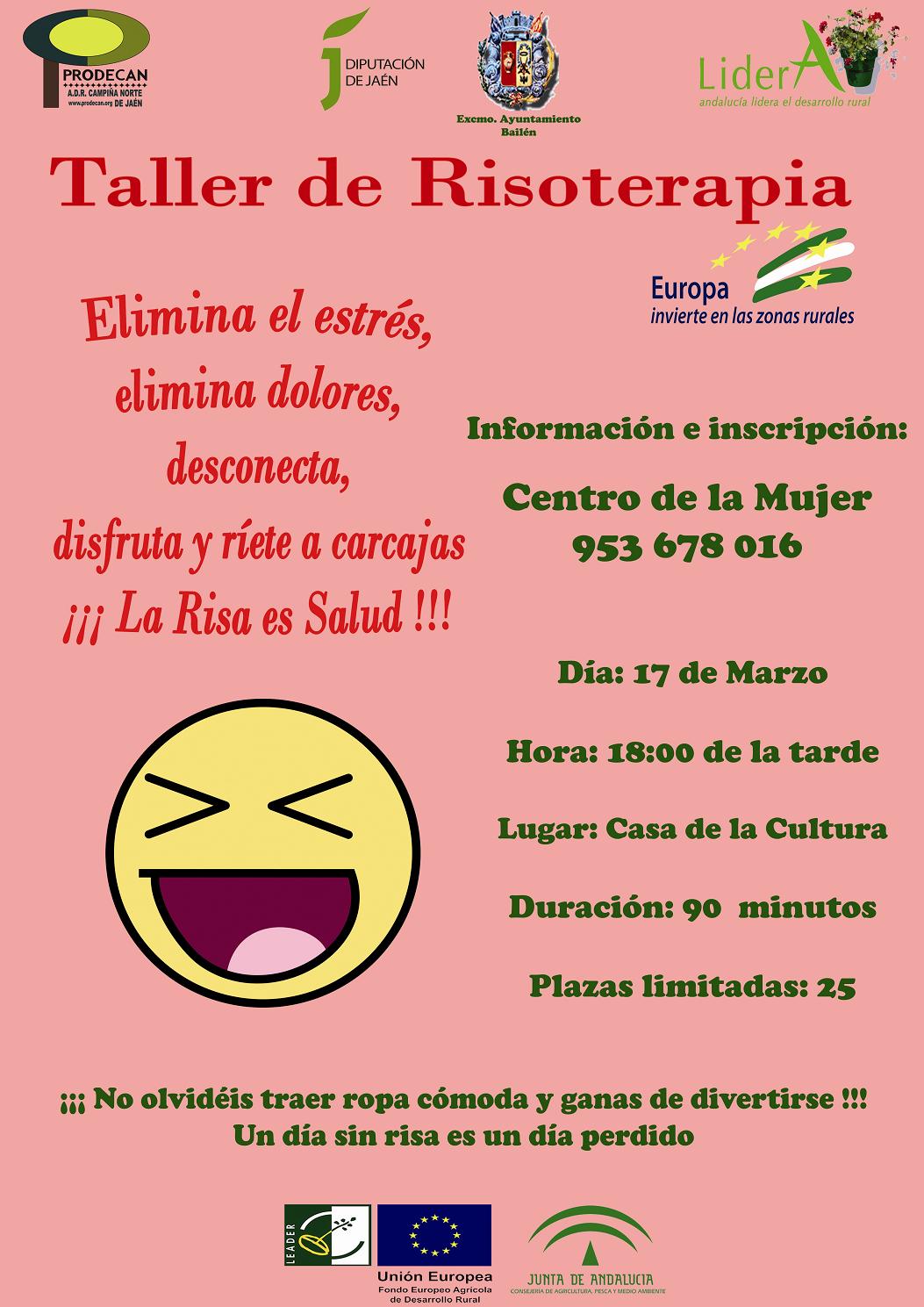 Cartel taller de risoterapia Bailén reducido