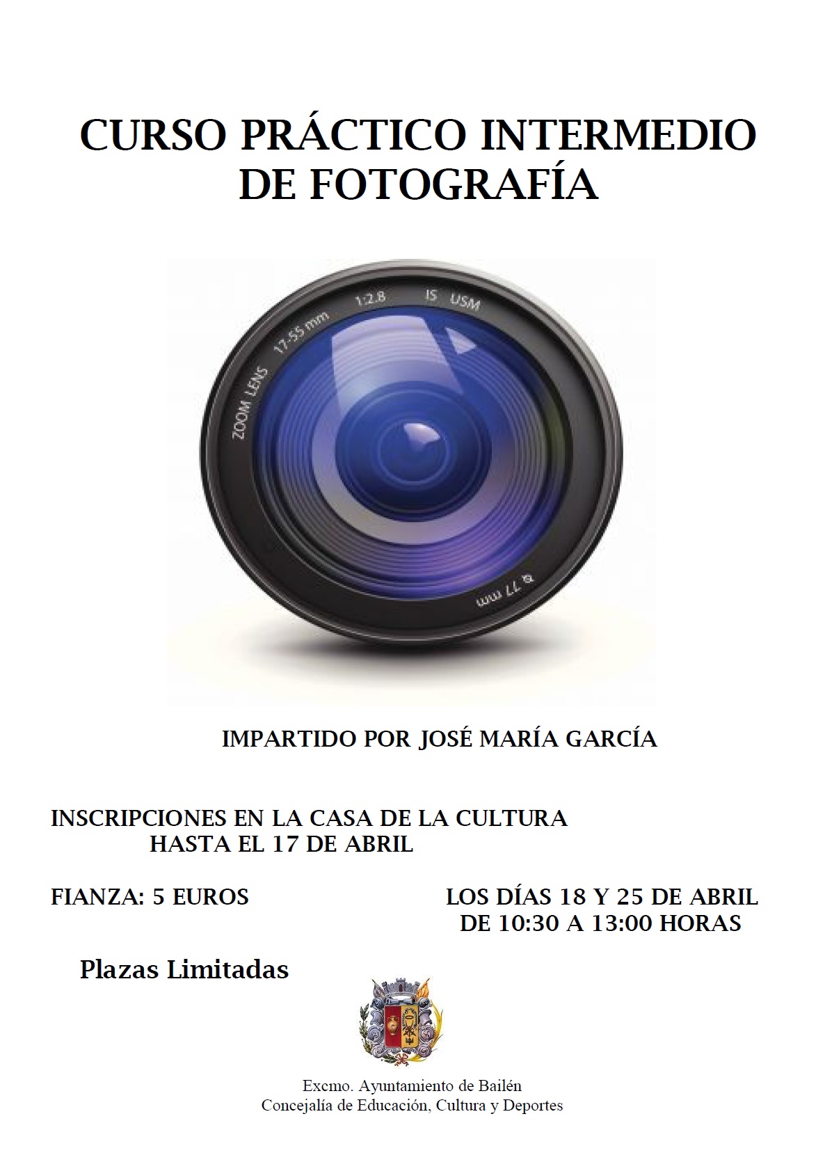 Cartel curso prácitco de fotografía 2015