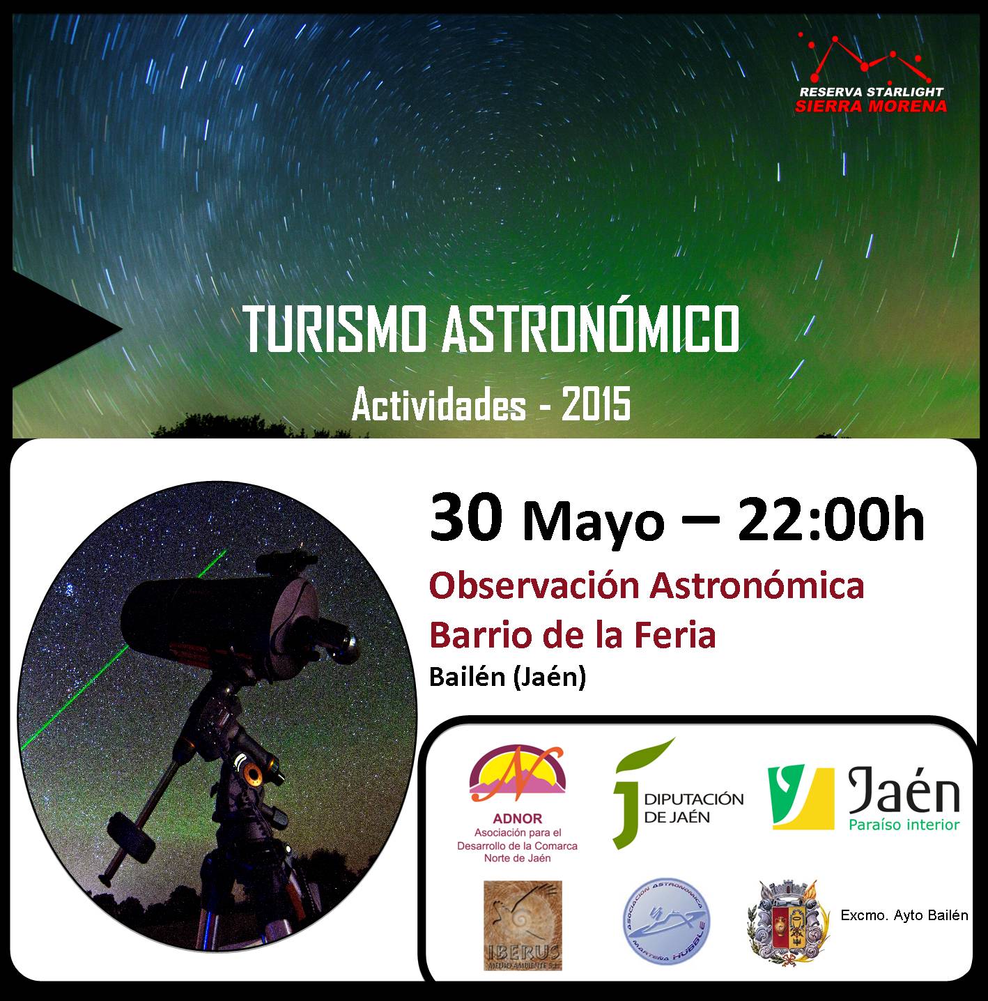 Programa actividades astronómicas ADNORBailén