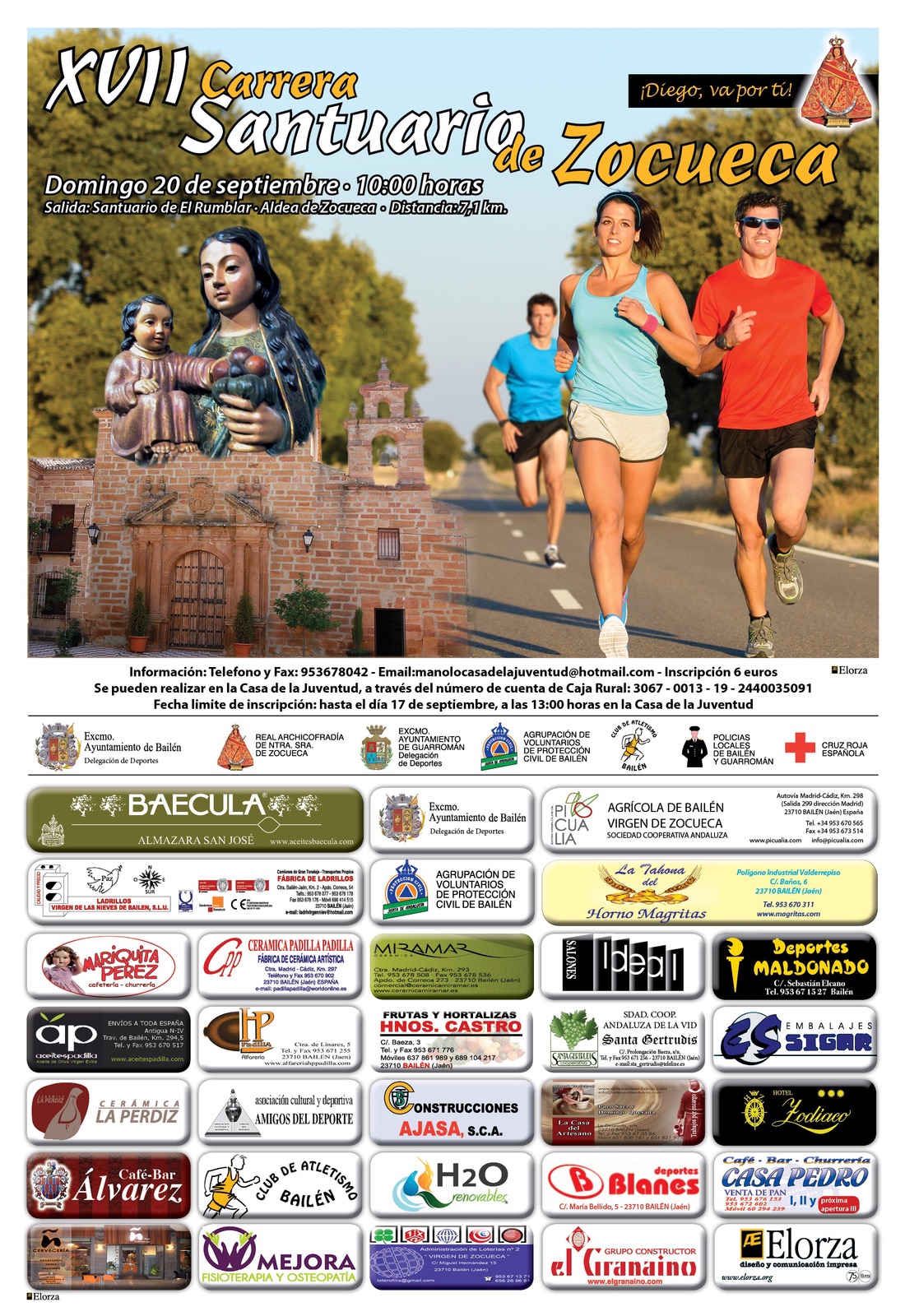 cartel Carrera Santuario Virgen de Zocueca 2015.  2