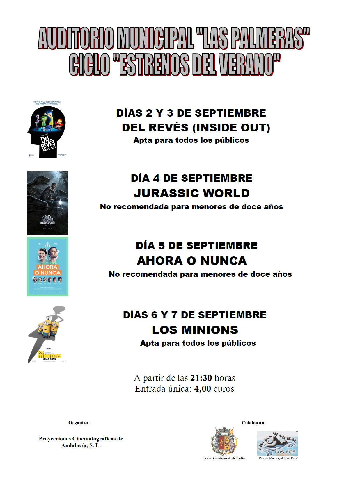 Cartel cine extra Bailén