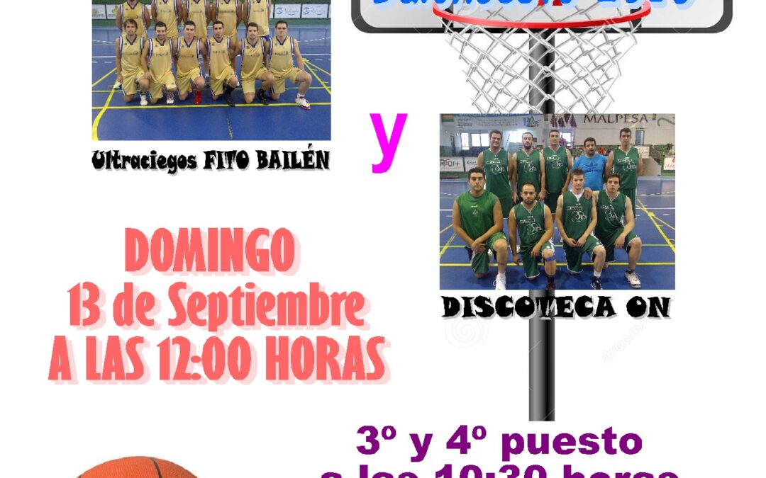 EL PRÓXIMO DOMINGO FINAL DE LA LIGA LOCAL DE BALONCESTO