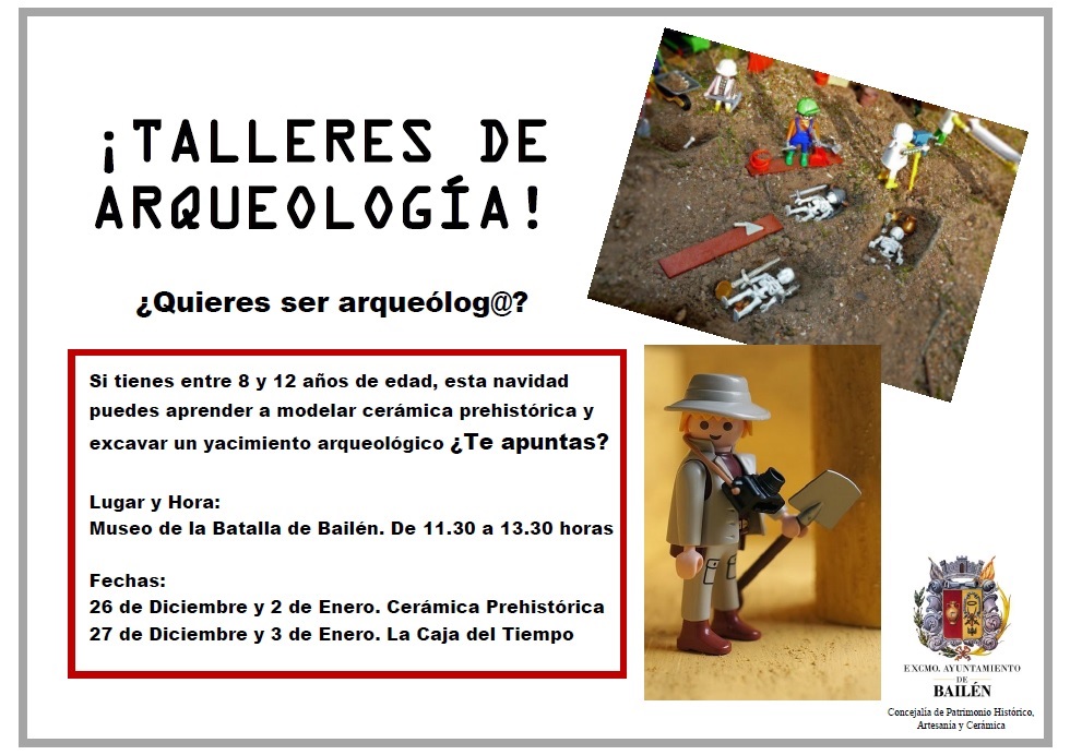 Cartel talleres arqueología
