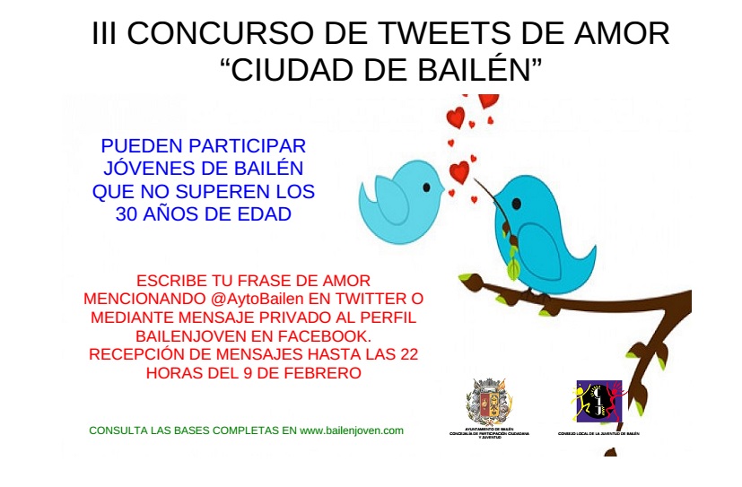 Cartel III Concurso de Tweets de Amor Ciudad de Bailén