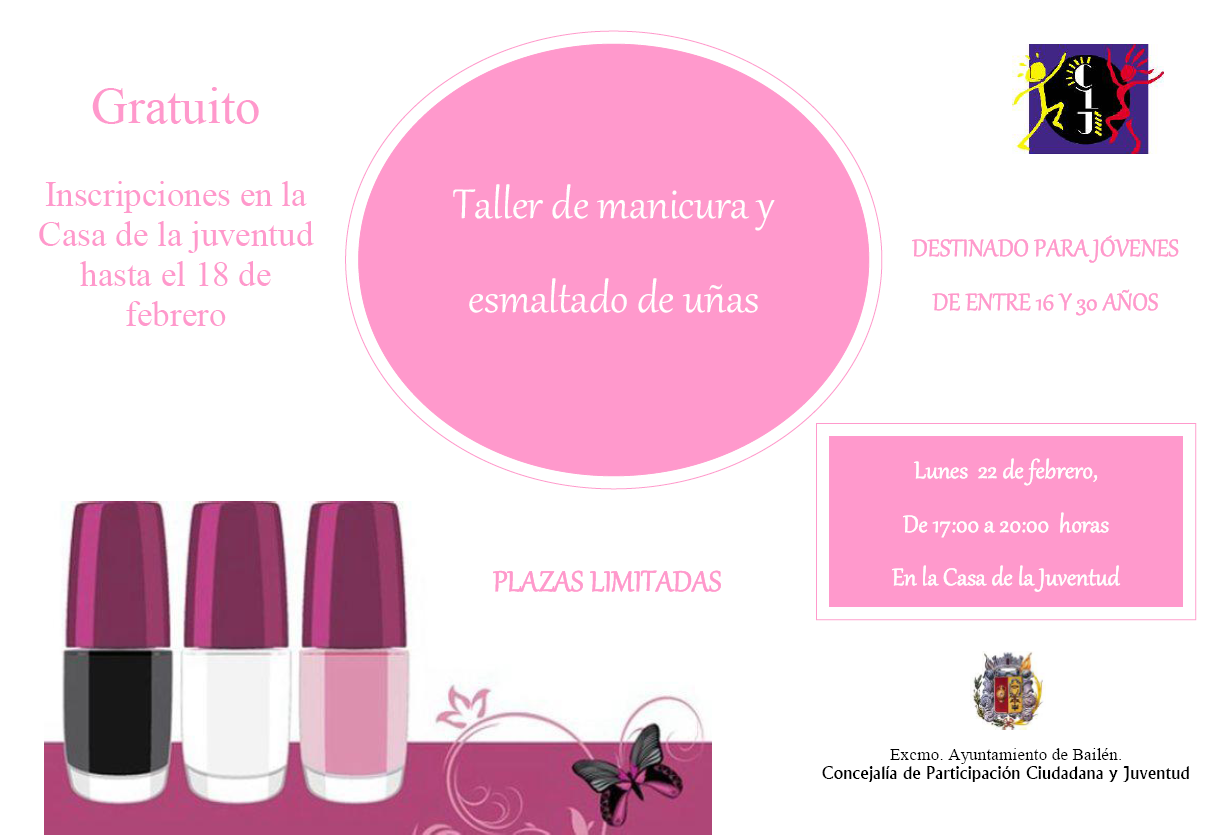 Cartel taller de manicura