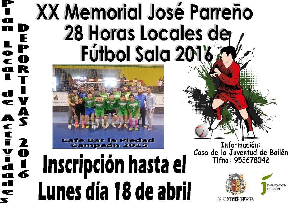 XX 28 horas locales de Fútbol Sala 2016red
