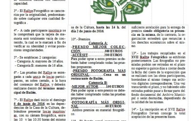 EL XVII RALLYE FOTOGRÁFICO “CIUDAD DE BAILÉN” SE CELEBRARÁ EL PRÓXIMO DOMINGO