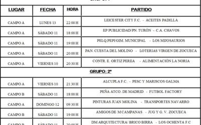 LIGA LOCAL DE FUTBOL 7 HORARIOS