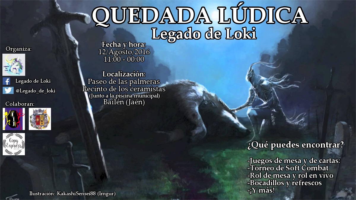 Cartel quedada lúdica 12 de agosto