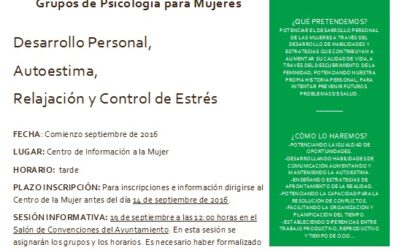 GRUPOS DE PSICOLOGÍA PARA MUJERES