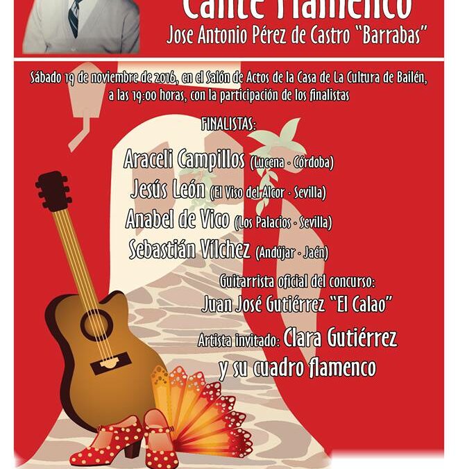 ESTE SÁBADO SE CELEBRA LA FINAL DEL CUARTO CONCURSO DE FLAMENCO