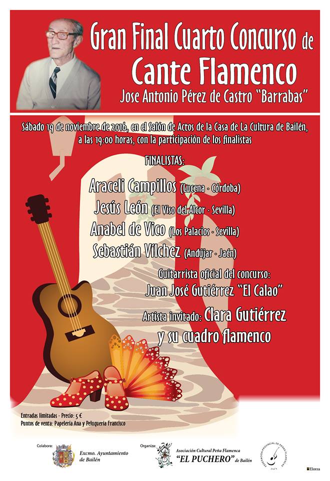 Cartel Final del Cuarto Concurso de Cante Flamenco