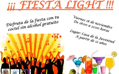 FIESTA LIGHT PARA JÓVENES Y ADOLESCENTES  EN LA CASA DE LA JUVENTUD