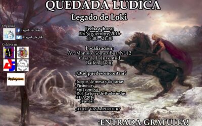 EL VIERNES HABRÁ UNA NUEVA QUEDADA LÚDICA  EN LA CASA DE LA JUVENTUD