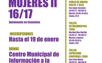 ABIERTO EL PLAZO DE INSCRIPCIÓN PARA PARTICIPAR EN LAS ACTIVIDADES DEL CENTRO DE LA MUJER