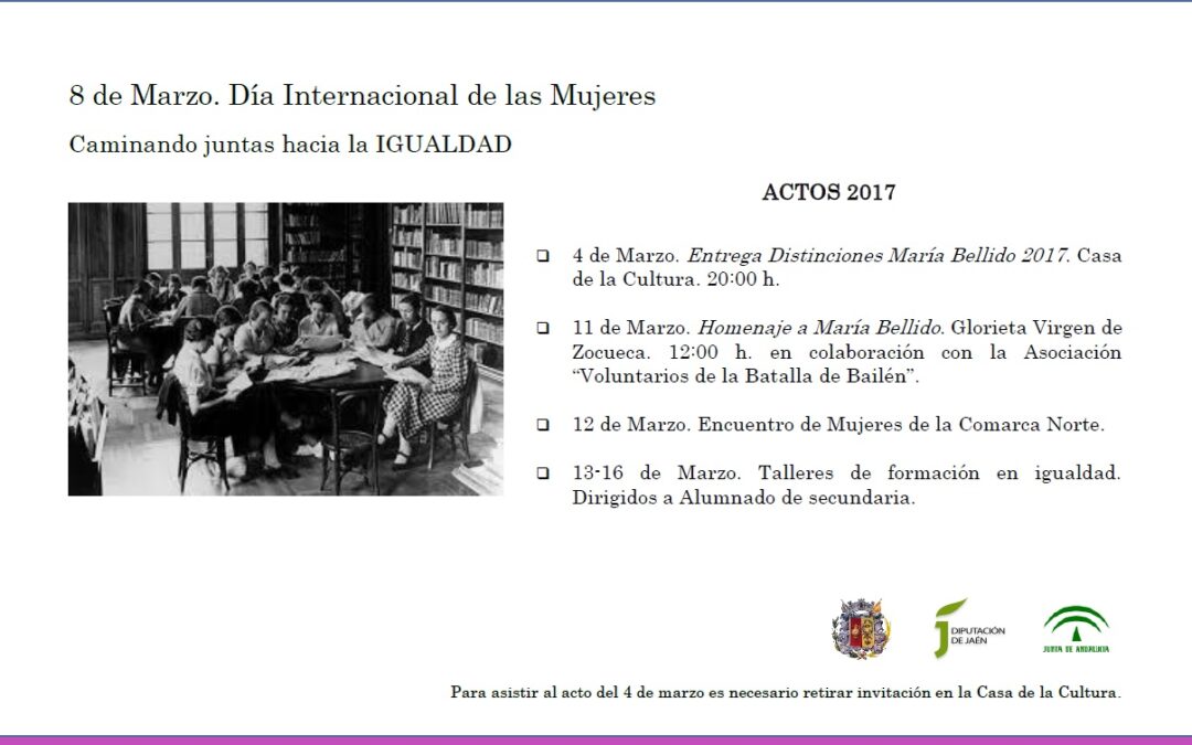 PROGRAMA DE ACTOS CONMEMORATIVOS DEL DÍA INTERNACIONAL DE LAS MUJERES