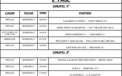LIGA LOCAL DE FÚTBOL SALA HOARIOS 7ª JORNADA 2ª FASE