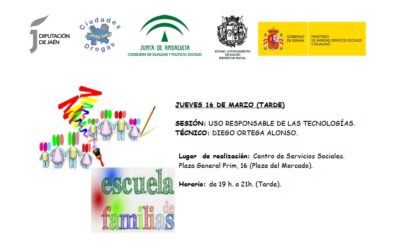 ÚLTIMA SESIÓN DE LA ESCUELA DE FAMILIAS  ESTE PRÓXIMO JUEVES