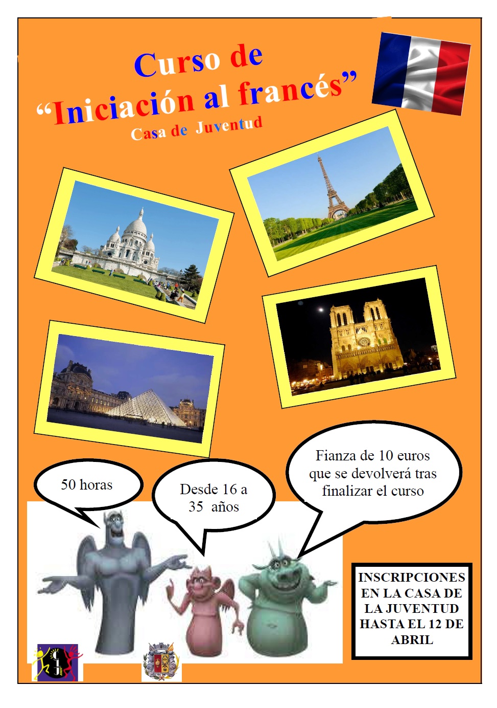 Cartel curso francés