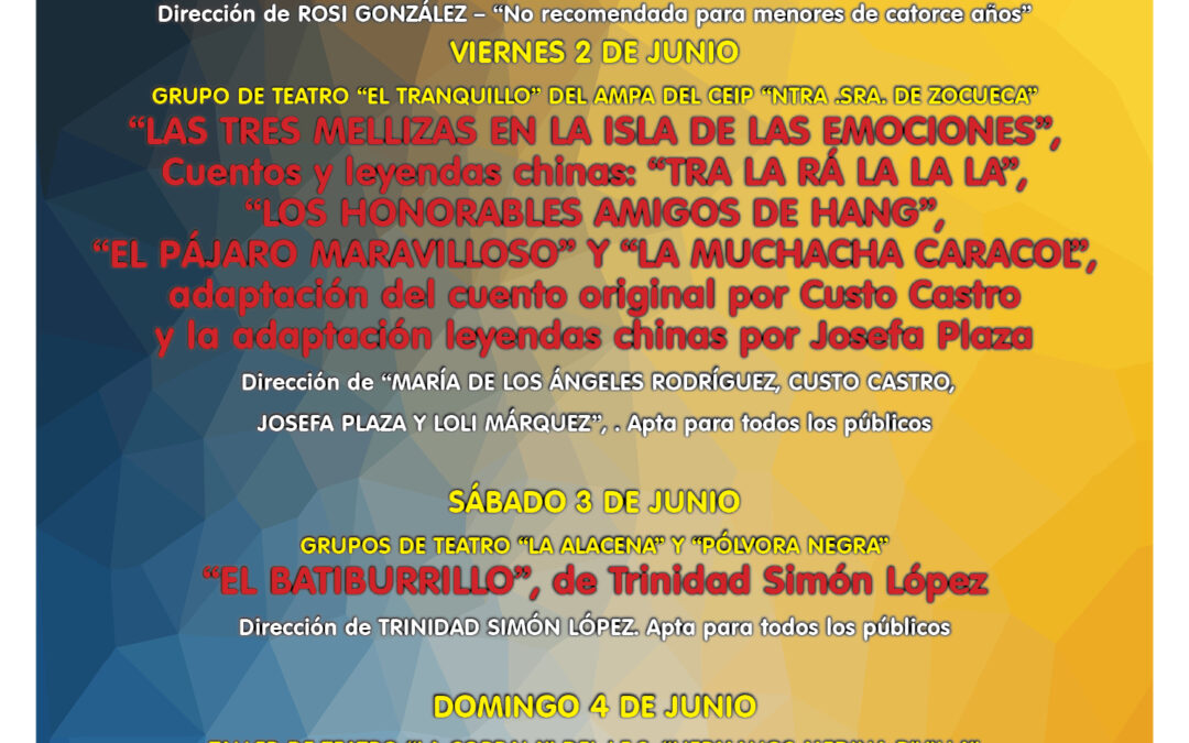 ESTE FIN DE SEMANA VUELVE LA MUESTRA DE TEATRO LOCAL CON DOS ESPECTÁCULOS