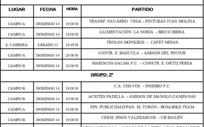 LIGA LOCAL DE FÚTBOL 7 2017 JORNADA 1ª Y 2ª