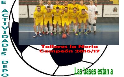 ABIERTO EL PLAZO PARA LA INSCRIPCIÓN DE EQUIPOS EN LA LIGA LOCAL DE FÚTBOL SALA 2017/18