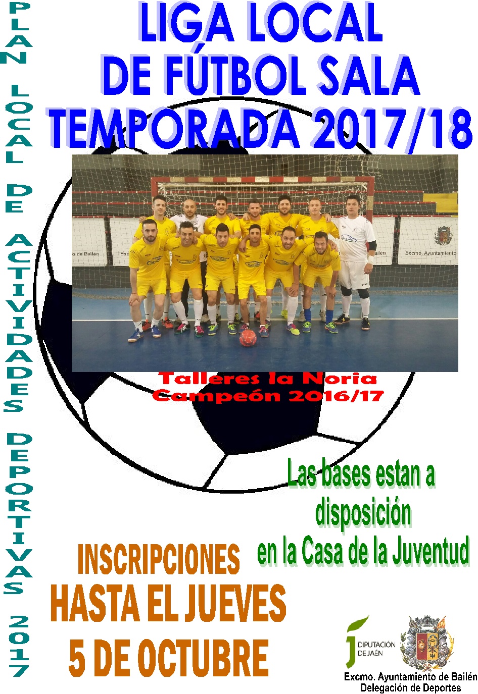 Cartel Liga Local de Fútbol Sala .17.18