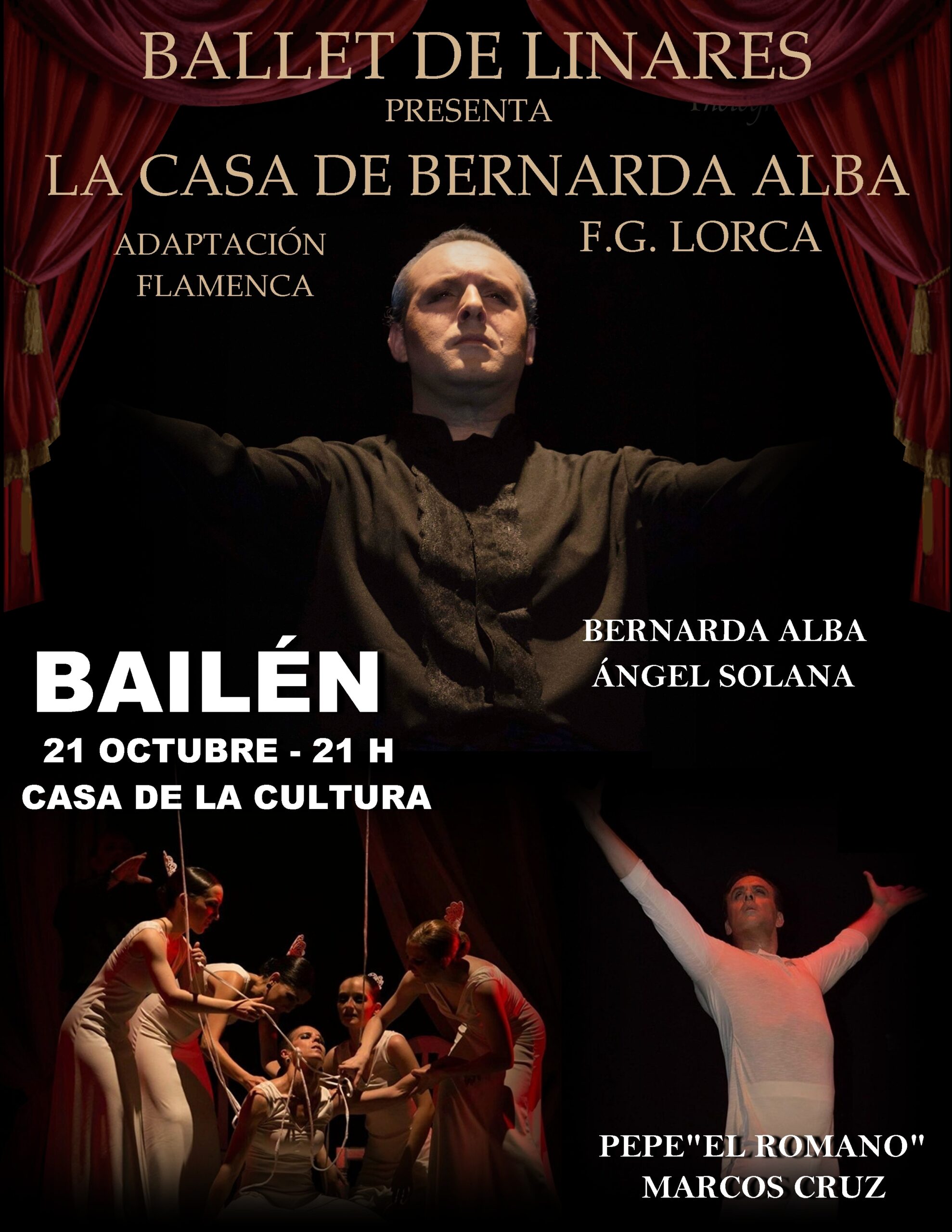 Cartel Casa Bernarda Alba Ballet de Linares