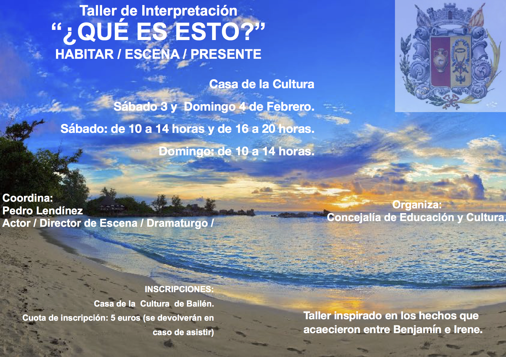 Cartel Taller Teatro Bailen Febrero 2018