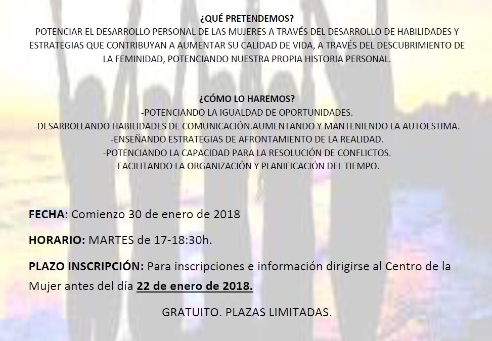 TALLER DE PSICOLOGÍA PARA MUJERES